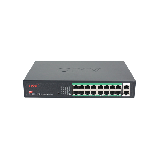 ONV-H1016PLS Gigabit uplink 18-port PoE switch