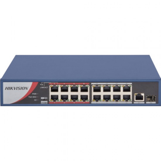 Hikvision DS-3E0318P-E-M 16 Port Fast Ethernet Unmanaged POE Switch