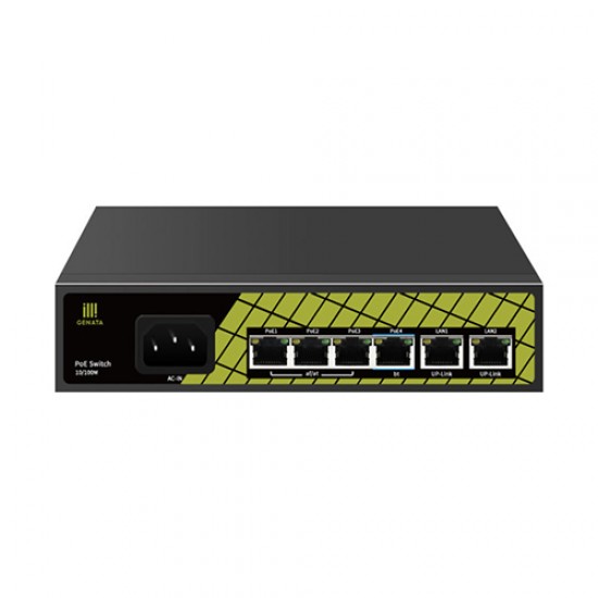 Genata GNT-P9206EA 4 Port PoE Switch 2 Up-Link Port